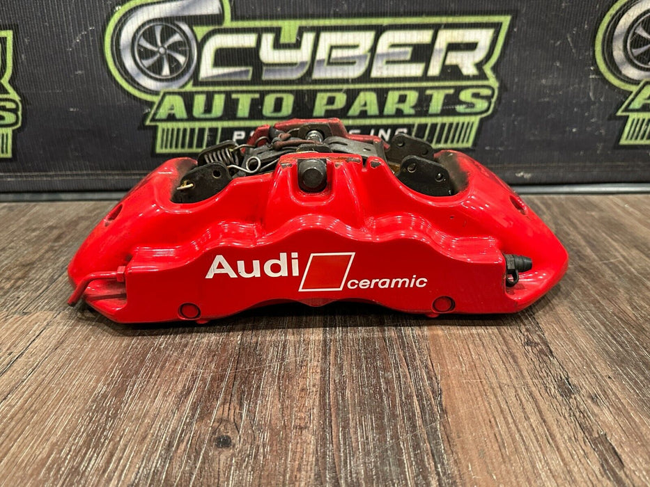 2021 AUDI R8 FRONT RIGHT RED CARBON CERAMIC BRAKE CALIPER OEM *PAINT CHIPS/READ*