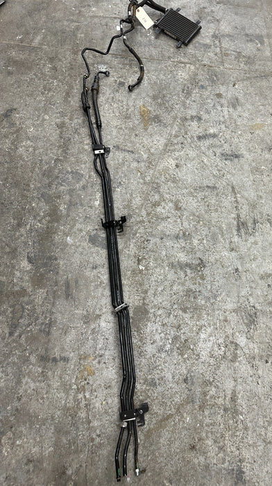 2012 AUDI R8 OEM FRONT POWER STEERING OIL COOLER RADIATOR W/ PIPE LINES HOSES