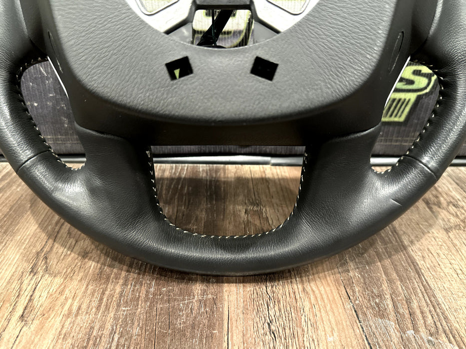 2016-19 NISSAN TITAN & XD LEATHER STEERING WHEEL W CRUISE OEM *READ/MINOR FLAWS*