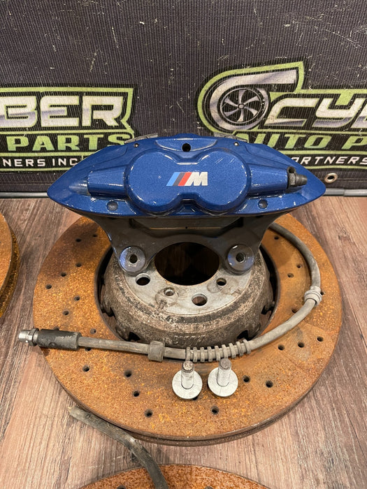 2020 BMW M4 F82 FRONT REAR  BLUE BREMBO BRAKE CALIPERS & ROTORS (448) OEM *READ