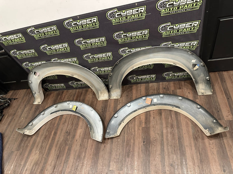 2017 2018 2019 FORD F350 FRONT REAR LEFT RIGHT WHITE FENDER FLARE SET OEM