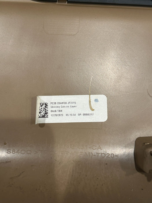 2023-2024 FORD F350 BAJA TAN LEFT KNEE PANEL / STEERING COLUMN COVER OEM