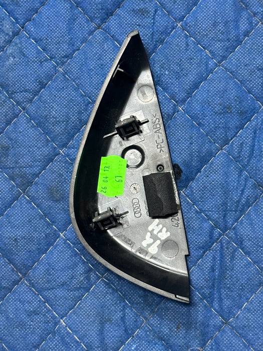 2014 AUDI R8 PASSENGER RIGHT SIDE DASHBOARD END CAP TRIM PANEL OEM 420 857 086