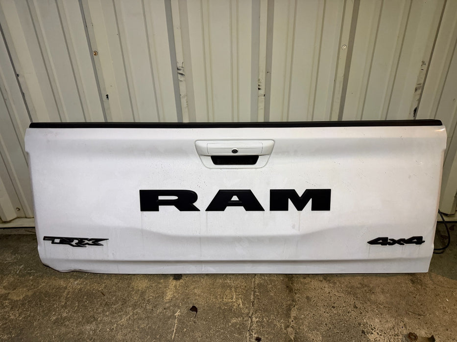 2021 RAM 1500 TRX 6.2L REAR TAIL GATE WHTE OEM COMPLETE W/ CAMERA *DAMAGE*