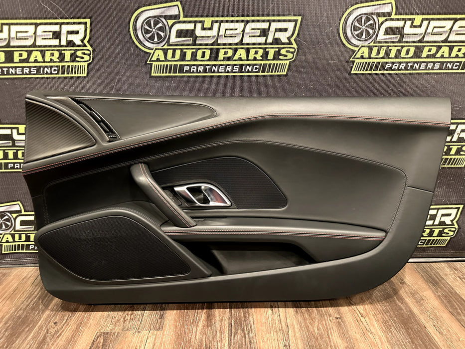 2017-18 AUDI R8 PLUS PASSENGER RIGHT DOOR PANEL W CARBON FIBER TRIMS OEM *FLAWS*