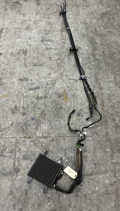 2012 AUDI R8 OEM FRONT POWER STEERING OIL COOLER RADIATOR W/ PIPE LINES HOSES