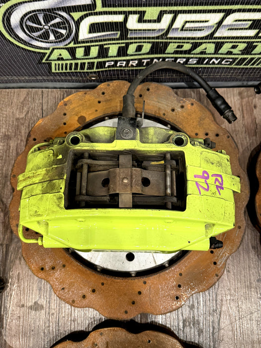 2014-15 AUDI R8 V10 FRONT REAR LEFT RIGHT ROTORS & CALIPERS SET OEM *READ!*