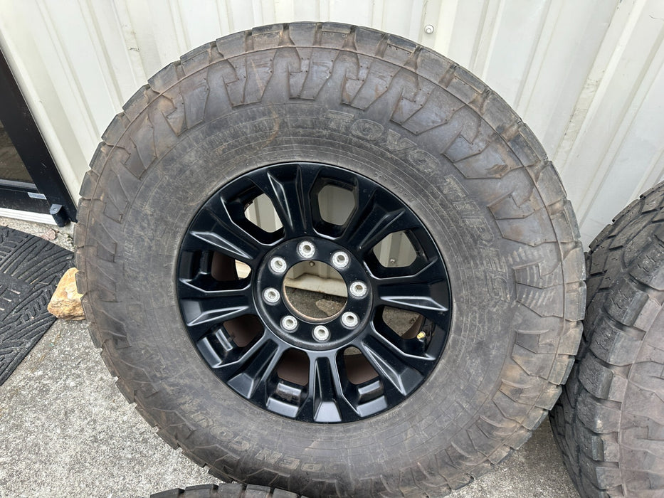 18x8 Ford F250 F350 8x170 Tremor Factory Wheels 37" Toyo Tires
