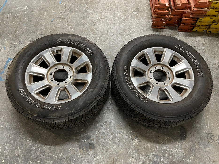2017-2022 FORD F250 PLATINUM OEM WHEELS RIMS MICHELIN TIRES 20X8 LT275/65/R20 (2
