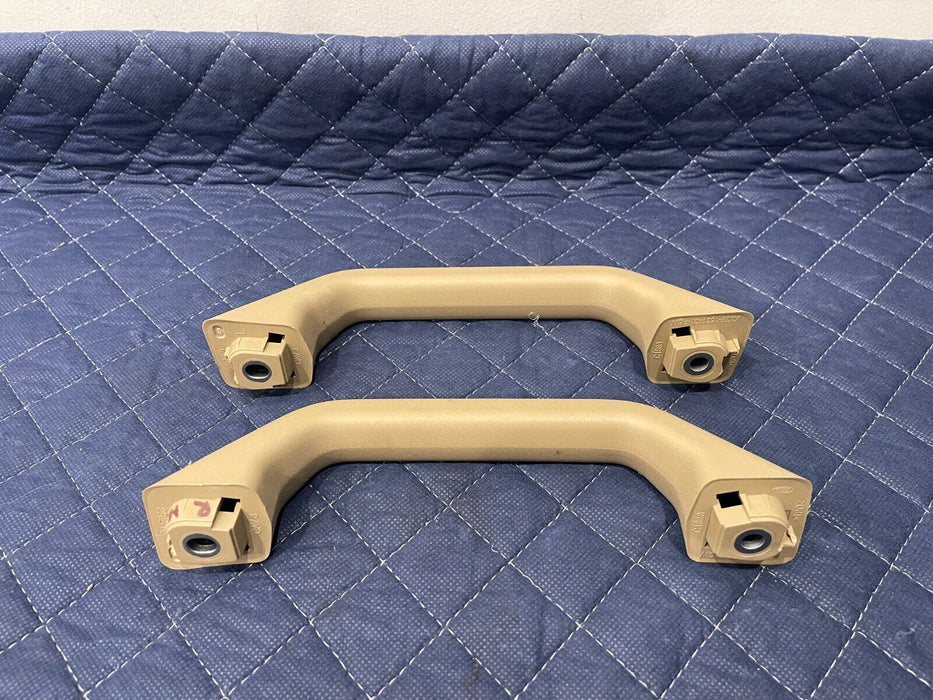 2017-2019 FORD F250 F350 F450 LARIAT TAN LEFT & RIGHT GRAB HANDLES OEM