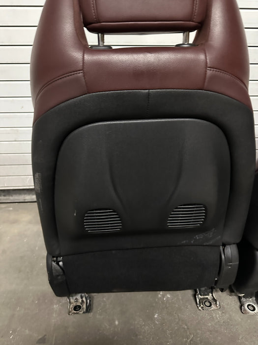 2010 NISSAN 370Z CONVERTIBLE FRONT LEFT DRIVER RIGHT PASSENGER SEATS BURGUNDY