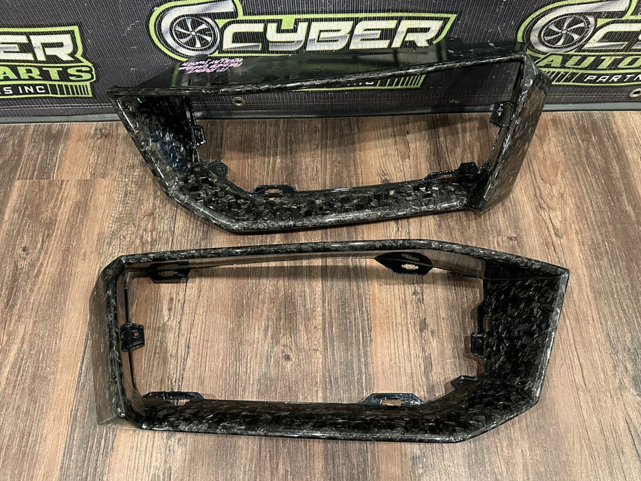 2012 LAMBORGHINI AVENTADOR FORGED CARBON FIBER OVERLAY (WRAP) TRIM SET OEM