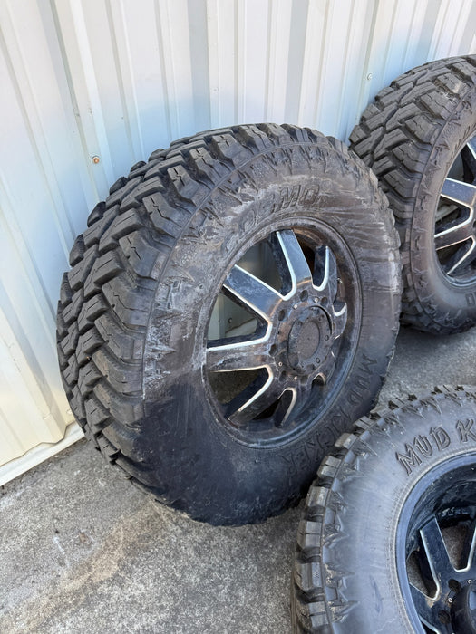 FORD F350 DRW DUALLY FUEL MAVERICK 20" WHEELS 37" MUDKICKER TIRES 8X200