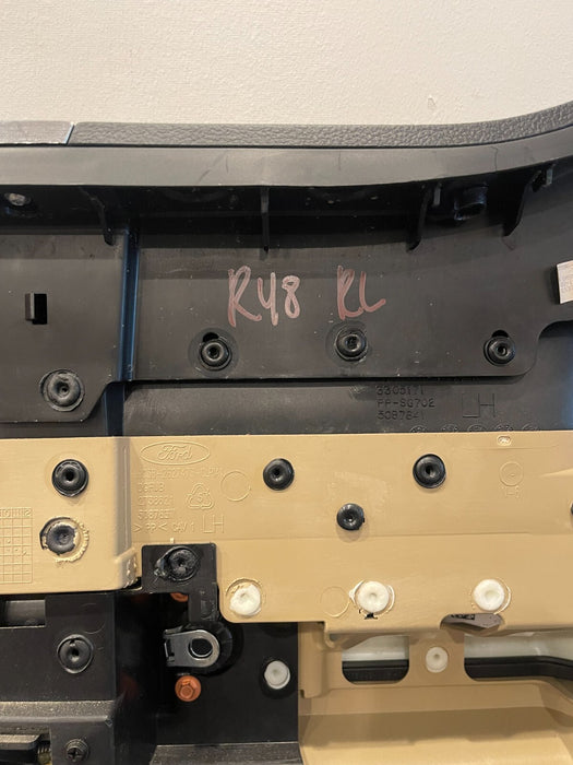 2017-2019 FORD F250 F350 F450 LARIAT TAN REAR LEFT  DOOR PANEL OEM *NO HANDLE
