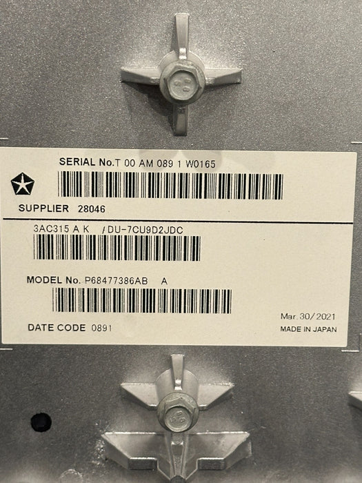 2021 2022 DODGE RAM 2500 3500 NAVI DISPLAY 12' TOUCH SCREEN OEM