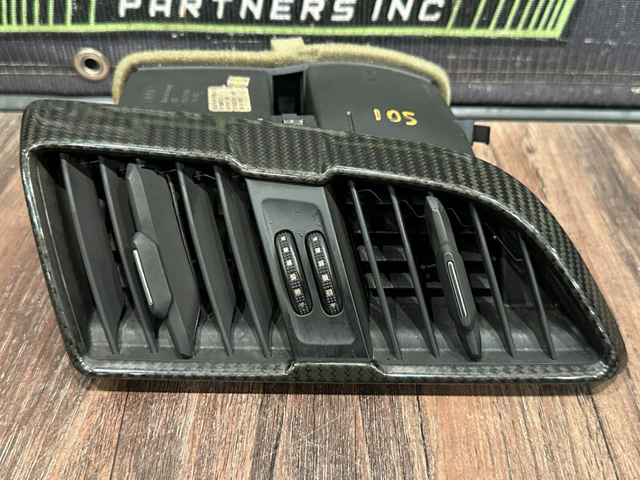 2021 AUDI R8 DASH DASHBOARD CARBON FIBER AIR VENT OEM *MINOR FLAWS #3/READ*