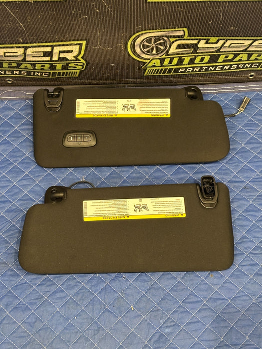 2021 RAM 2500 LARAMIE BLACK LEFT RIGHT SUN VISOR PAIR OEM