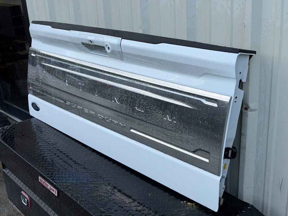 2023 2024 2025 FORD F250 F350 F450 PLATINUM TAILGATE ASSEMBLY STAR WHITE