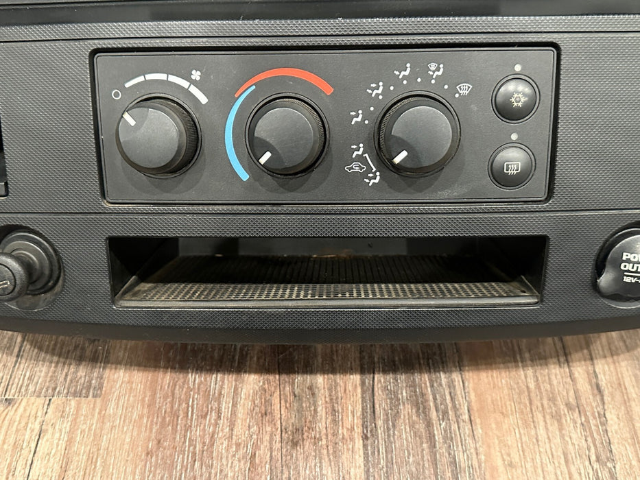 2006-2008 DODGE RAM 3500 DASH DASHBOARD HVAC CLIMATE CONTROL BEZEL OEM