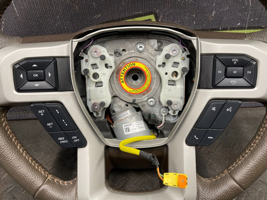 2019 FORD F250 KING RANCH STEERING WHEEL ASSEMBLY OEM *DAMAGE* 2017 2018