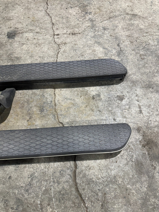 2017 NISSAN TITAN XD LEFT RIGHT RUNNING BOARD CHROME PAIR OEM