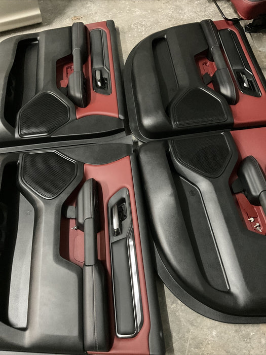 2022 RAM 1500 TRX 6.2L INTERIOR FRONT DOOR PANELS DRIVER PASSENGER OEM RED