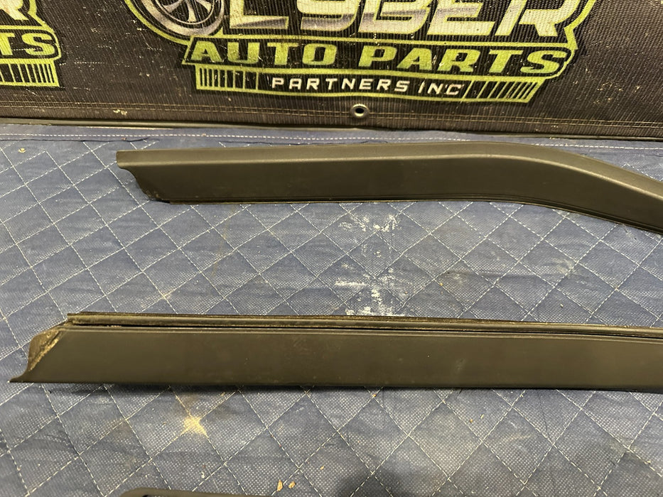 2019 FORD F150 3.5L RAPTOR FRONT REAR WINDOW BELT TRIM MOLDING SET OEM