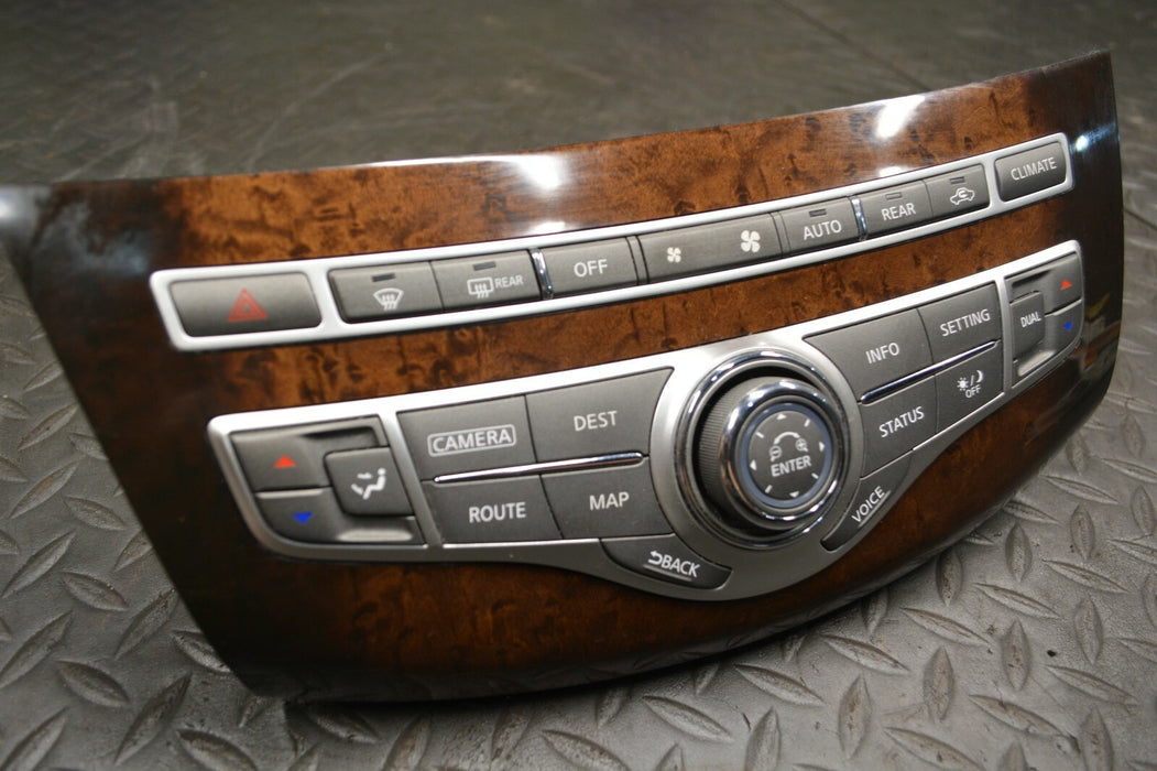 2013-2015 INFINITI JX35 QX60 RADIO CLIMATE NAVI CONTROLS MAPLE BROWN WOOD TRIM O
