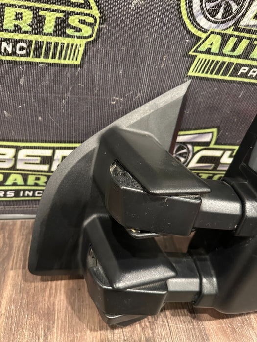 2023-2024 FORD F350 LEFT DRIVER CHROME CAP TOW MIRROR W CAMERA OEM