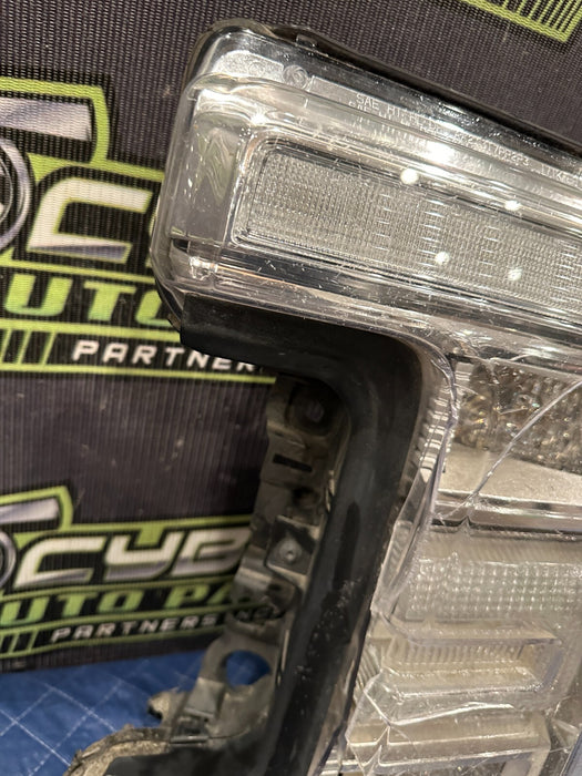 2017-2019 FORD F250 F350 F450 DRIVER LEFT LED HEADLIGHT OEM ~DAMAGE CRACKED~