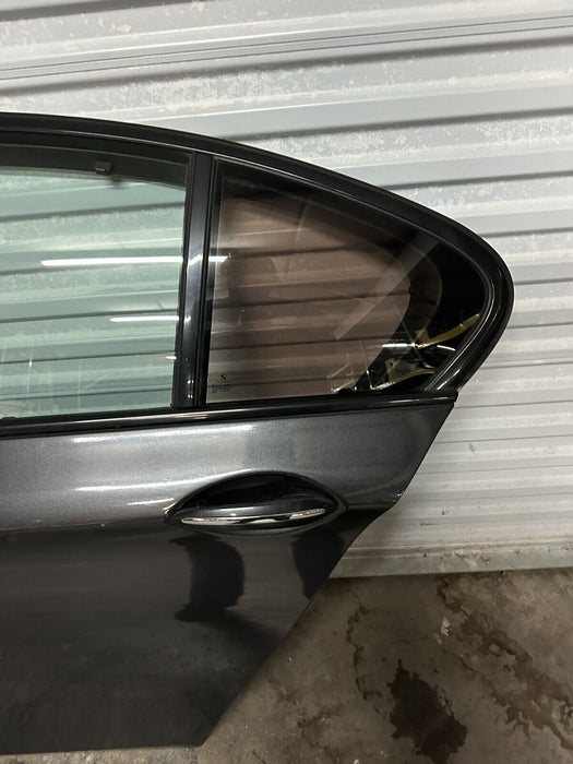 2011 BMW 550i F10 5 SERIES REAR LEFT DOOR GRAPHITE METALLIC (A90)~MINOR SCUFFS~
