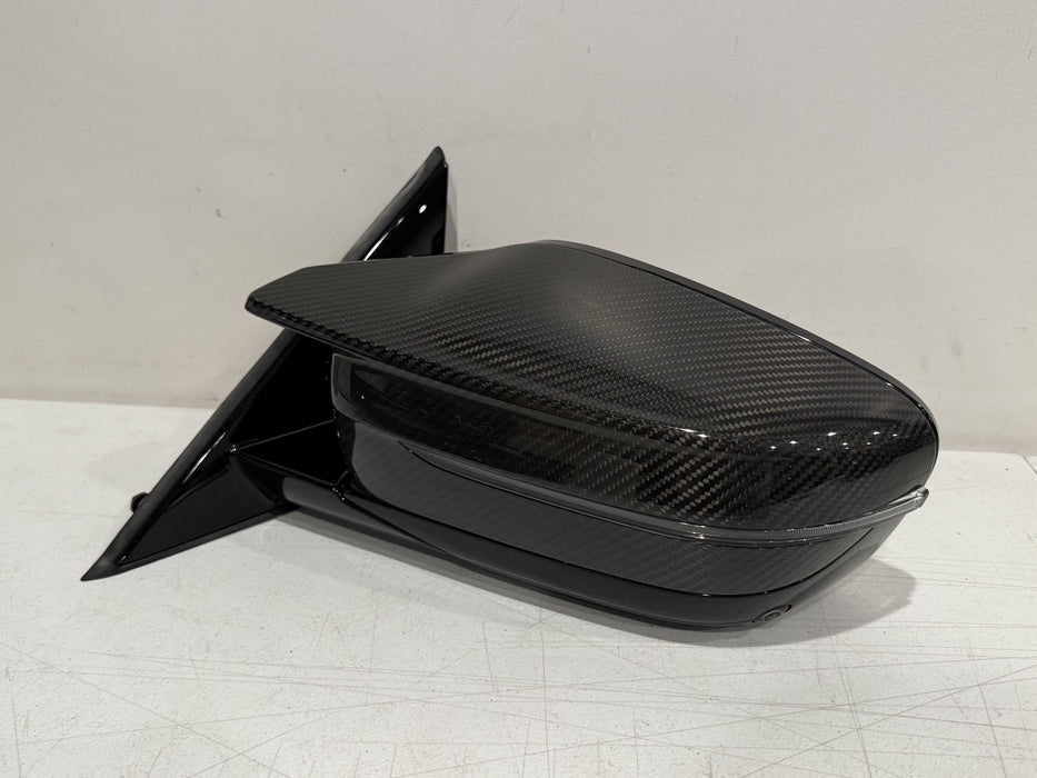 2024 BMW M3 M4 G80 G82 RIGHT CARBON FIBER MIRROR W BLIND SPOT OEM