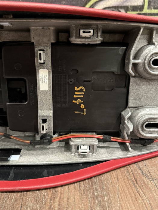 2014 PORSCHE 911 TURBO S 991 RED CENTER CONSOLE W/ LID OEM *COSMETIC FLAW #14*