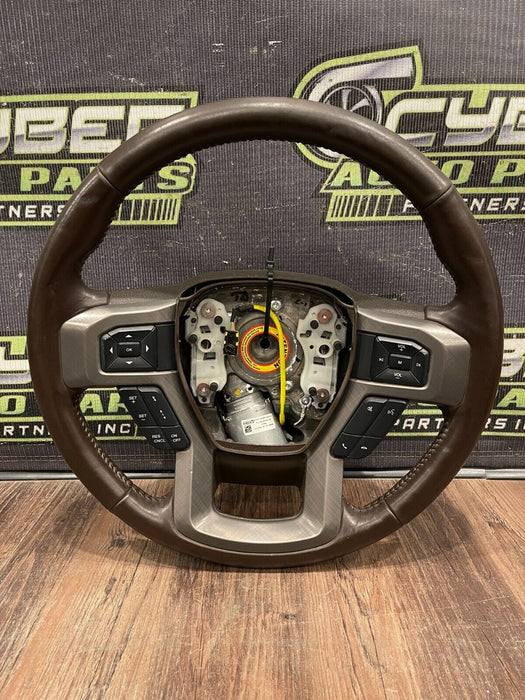 2017-2022 FORD F250 F350 LIMITED STEERING WHEEL W CRUISE OEM *ADAPTIVE FAULT*