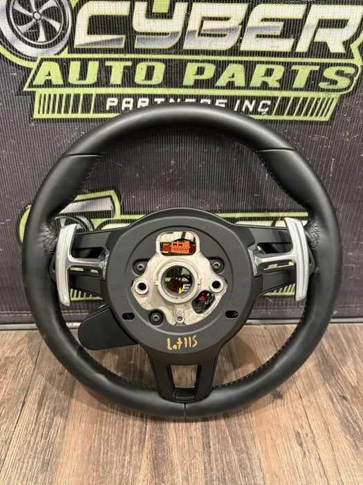 2014 PORSCHE 911 TURBO S 991.1 TO 991.2 CONVERSION BLACK STEERING WHEEL OEM
