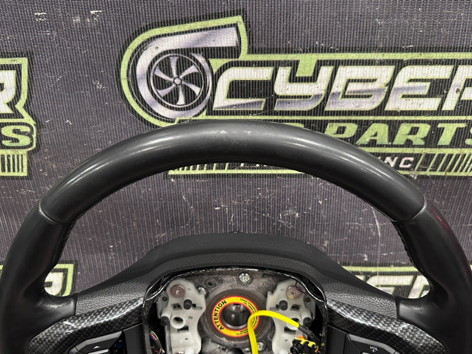 2017-2019 FORD F250 F350 F450 CARBON FIBER STEERING WHEEL OEM *FAULT/PARTS ONLY*