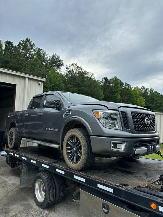 2016-2019 NISSAN TITAN XD PRO-4X GRILLE W/ CAMERA EMBLEM PAINTED GREY OEM