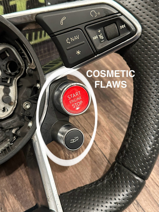 2021 AUDI R8 LEATHER STEERING WHEEL W PADDLE SHIFTERS OEM *COSTMETIC FLAWS/READ*