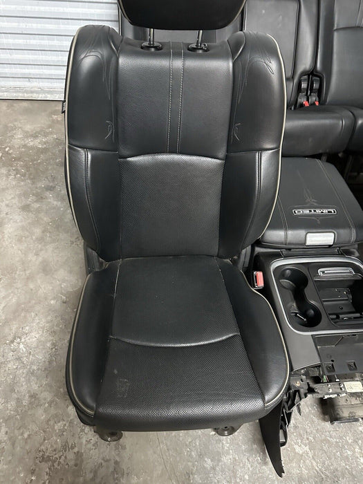 2017 RAM 3500 LIMITED MEGACAB BLACK LEATHER FRONT REAR SEATS CONSOLE~MINOR WEAR~