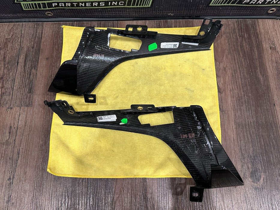 2017-18 AUDI R8 INTERIOR CARBON FIBER TRIM SET PANELS OEM *READ DESCRIPTION*