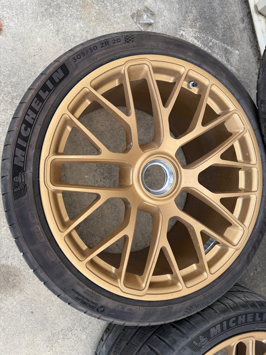 2014 PORSCHE 911 991.1 TURBO S OEM WHEELS FRONT REAR 11.5X20 9X20 99136216234