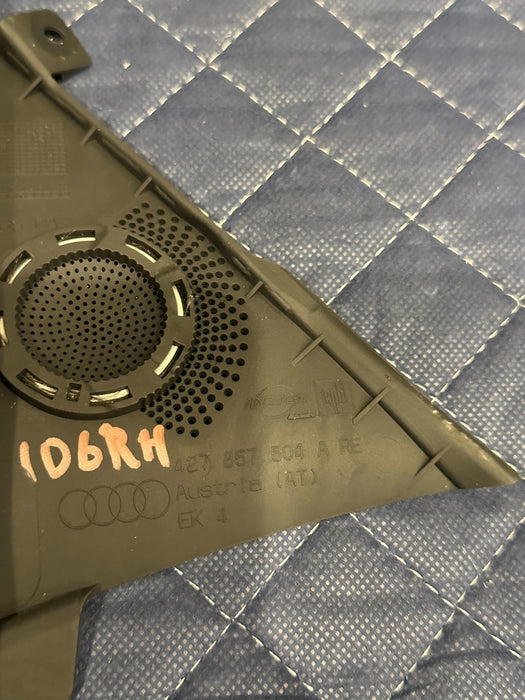 2014 AUDI R8 LEFT RIGHT DOOR TWEETER SPEAKER TRIM COVER PANEL 427 857 504 ~READ~