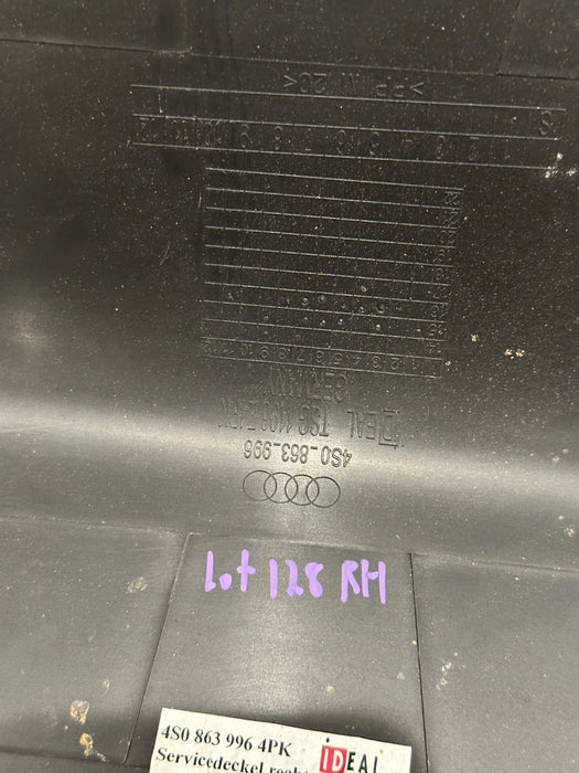 2017 AUDI R8 FRONT RIGHT TRUNK FRUNK TRIM OEM 4S0 863 996 *MINOR WEAR*