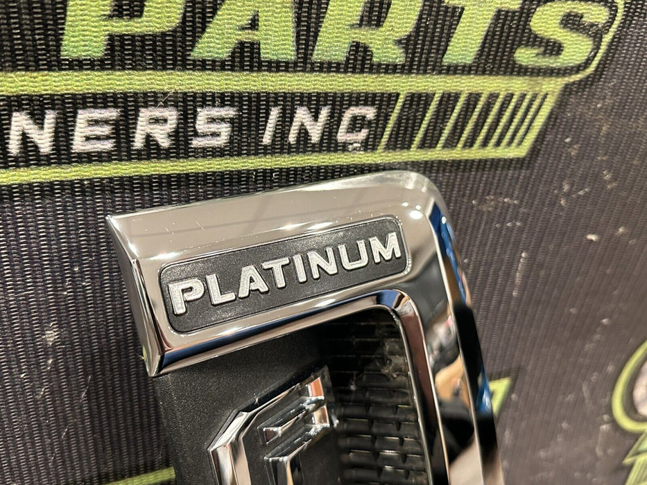 2017-2019 FORD F350 PLATINUM PASSENGER RIGHT CHROME FENDER EMBLEM OEM *RESIDUE