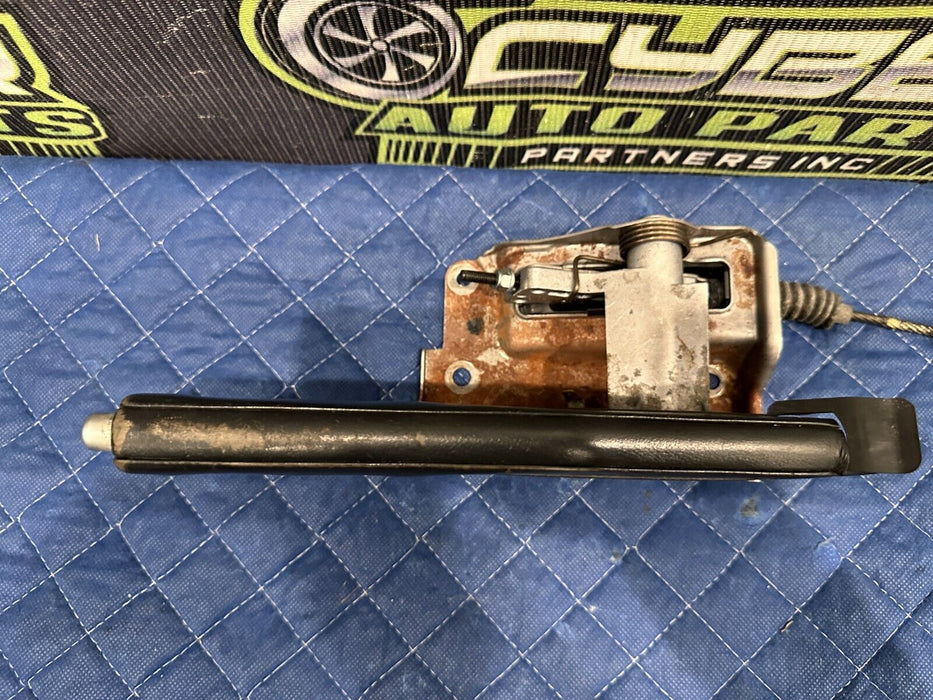 2009-2020 NISSAN 370Z LEATHER EMERGENCY E BRAKE HANDLE LEVER OEM ~MINOR WEAR~