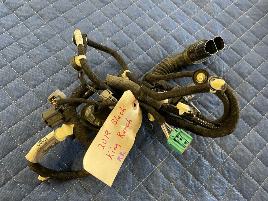 2019 FORD F450 KING RANCH REAR PASSENGER RIGHT DOOR WIRING HARNESS OEM