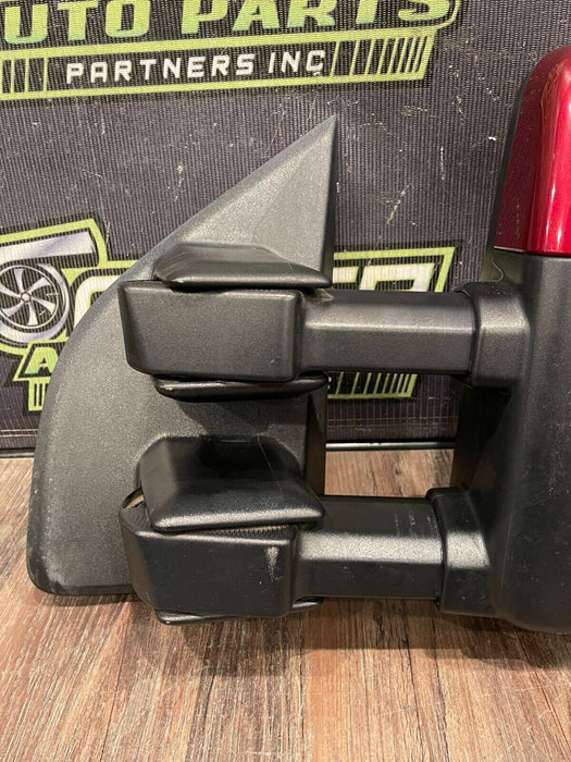 2017-2019 FORD F250 F350 DRIVER LEFT TOWN MIRROR W RED CAP COVER (RR) OEM {READ}