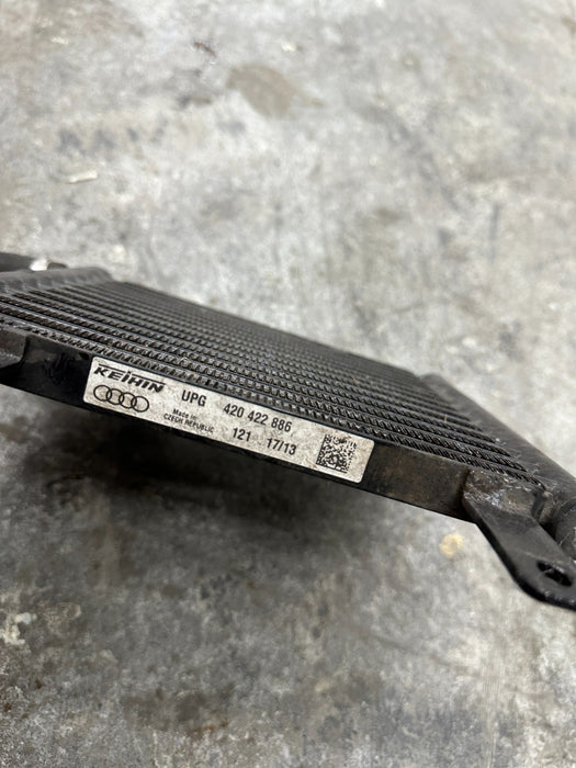 2012 AUDI R8 OEM FRONT POWER STEERING OIL COOLER RADIATOR W/ PIPE LINES HOSES