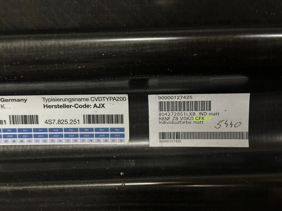 2017 2018 AUDI R8 SPYDER PLUS CONVERTIBLE SOFT TOP ENGINE LID CARBON FIBER OEM