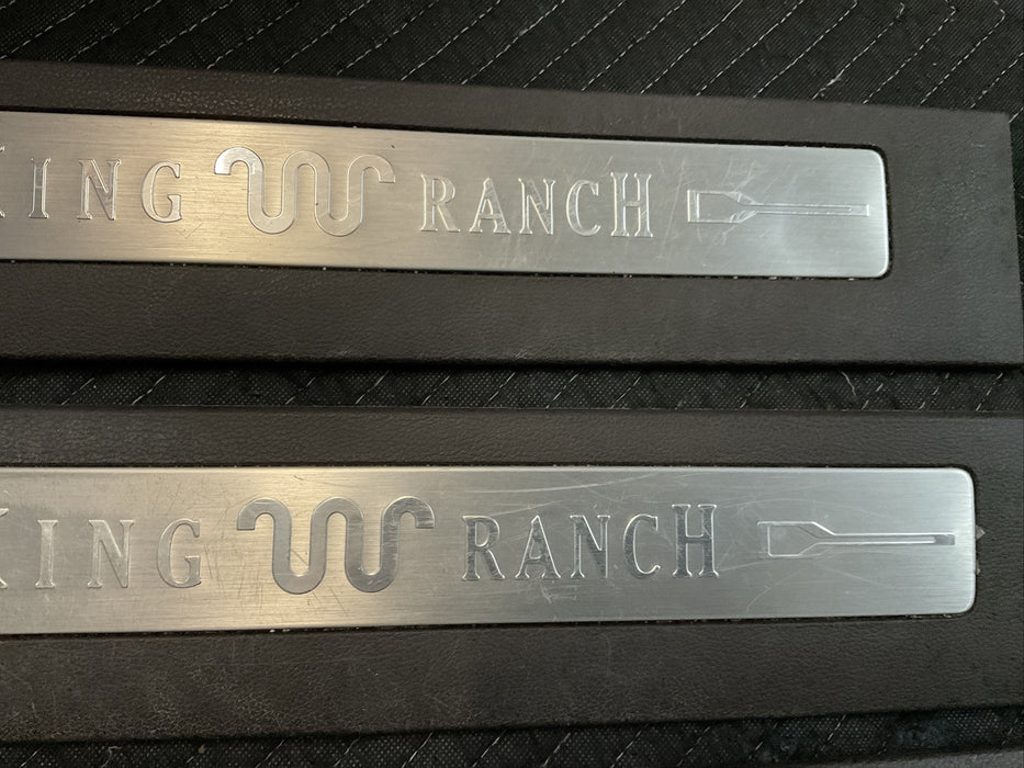 2017-2019 FORD F250 F350 F450 KING RANCH KICK SCUFF PLATE SET OEM